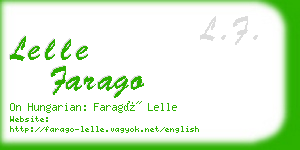 lelle farago business card